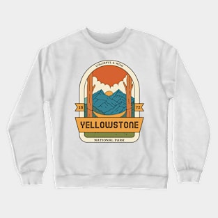 Yellowstone national park hiking camping outdoors outdoorsman Crewneck Sweatshirt